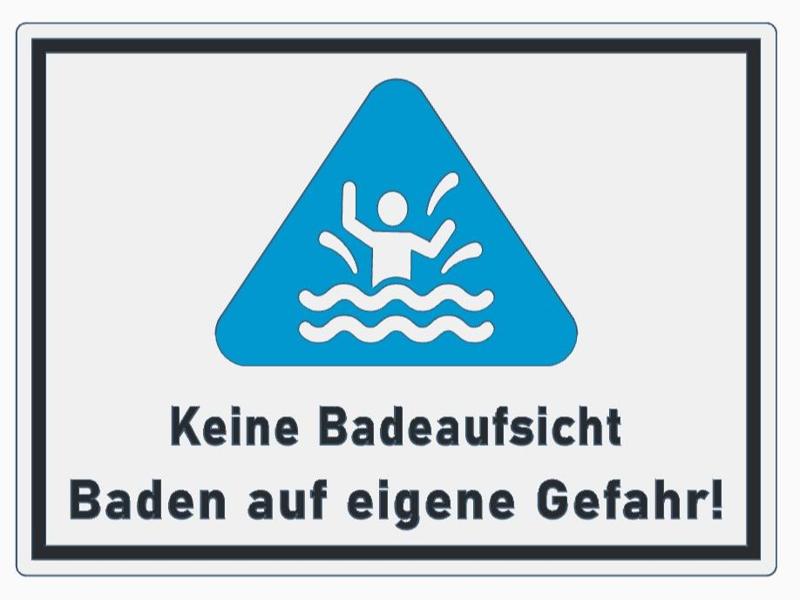 No lifeguard on duty - Swimming at your own risk