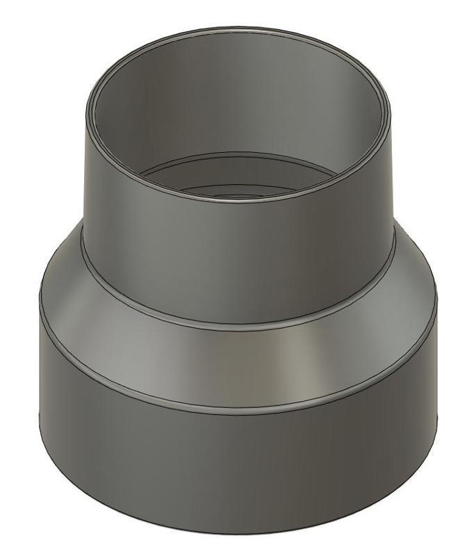 120 to 100mm dust hose adapter