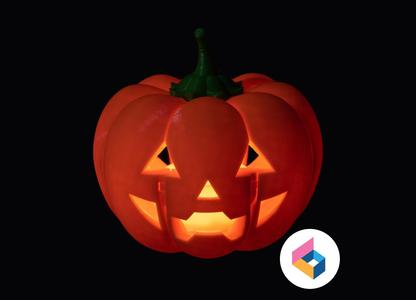 Caterpillar Jack o'Lantern - Carved face