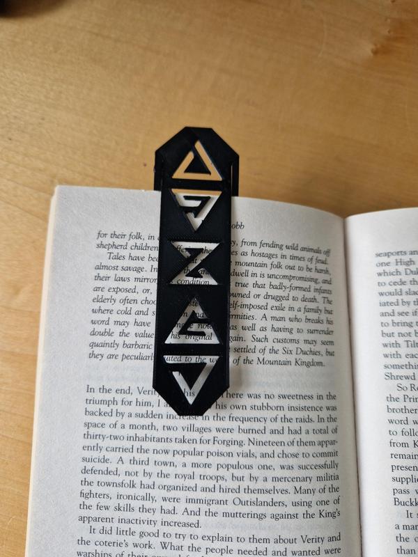 Bookmark with The Witcher signs