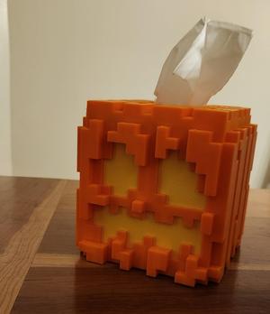 Minecraft Pumpkin Tissue Box