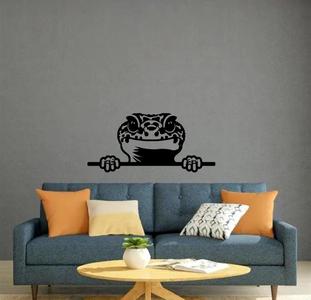 Leopard Gecko Peeking / Lizard Nameplate for tank / Sign Shelf Pet Animal Plaque Decor Christmas Gift