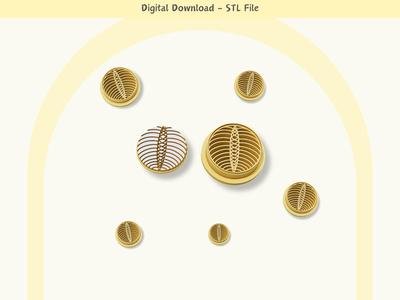 Geometric 02 Clay Cutter for Polymer Clay | Digital STL File | Clay Tools | 5 Sizes Clay Cutters, 2 