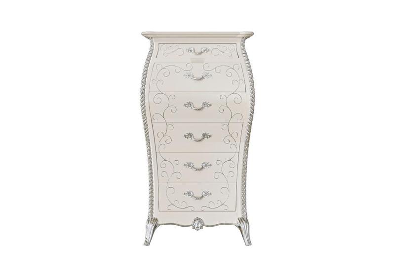 Elegant Baroque-Inspired Chest of Drawers by Modenese Interiors