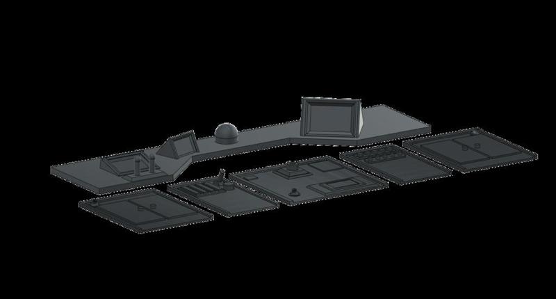 Bridge interior for Rescue 17 RC Fireboat