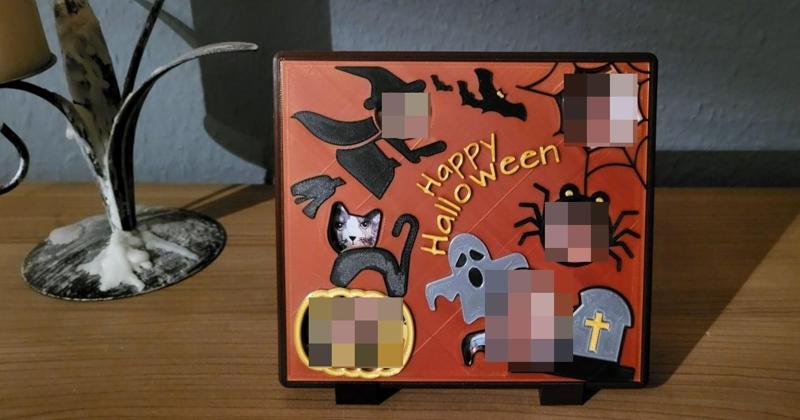 Bilderrahmen Halloween 'Face in the hole' | picture frame Halloween 'Face in the hole'