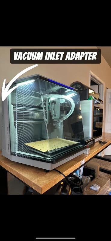 Carvera Air: Vacuum Inlet Adapter for Dewalt Stealthsonic 2 1/2" hose