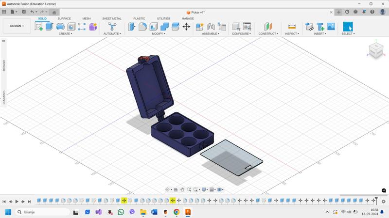 Box for poker cards and chips