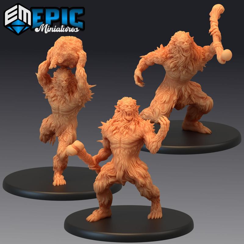 Burrowing Troll Set / Cave Encounter / Norse Forest Beast