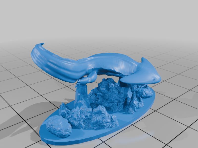 Diplocaulus with Rockbed stand