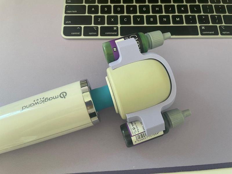 Hand massager model paint stirrer