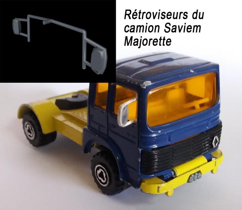 Rétroviseurs du camion Saviem Majorette