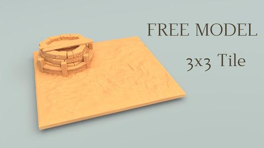 WERDHOLE - 3x3 TILE WITH WELL - KICKSTARTER FREE MODEL