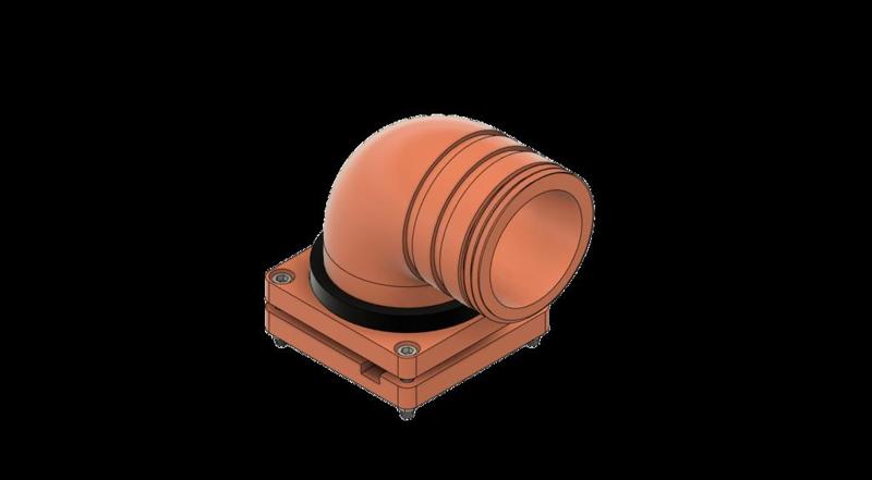 Printer Enclosure 65mm Right Angle Modular Exhaust