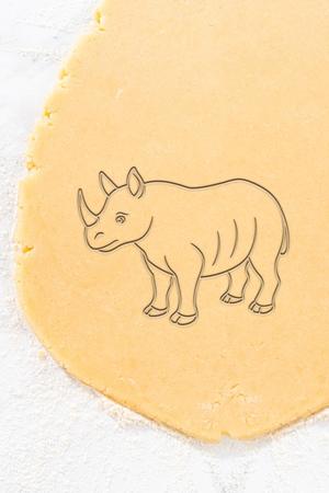 Rhino Cookie Cutter, Biscuit Cutter