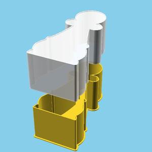 Chess Pawn piece, nestable box (v1)