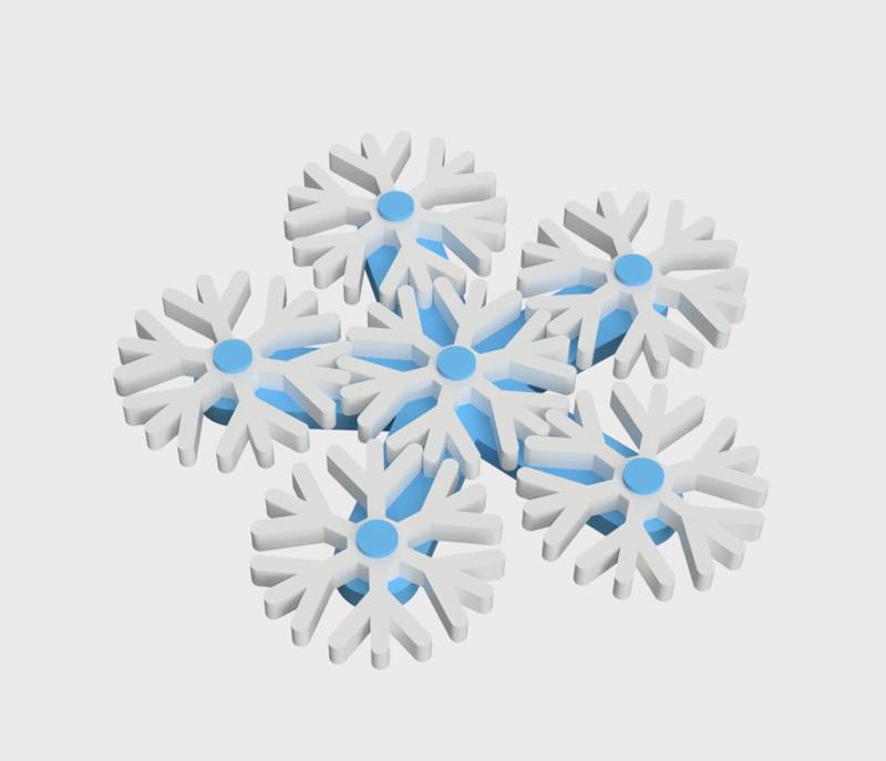 Snow Flake Shaped Gear Fidget Toy