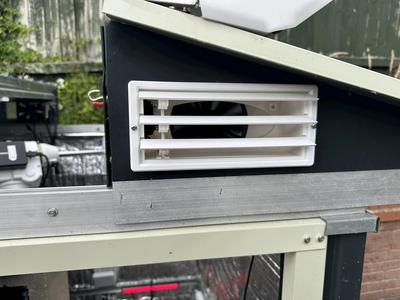 Servo Controlled Ventilation system for Metal Shed