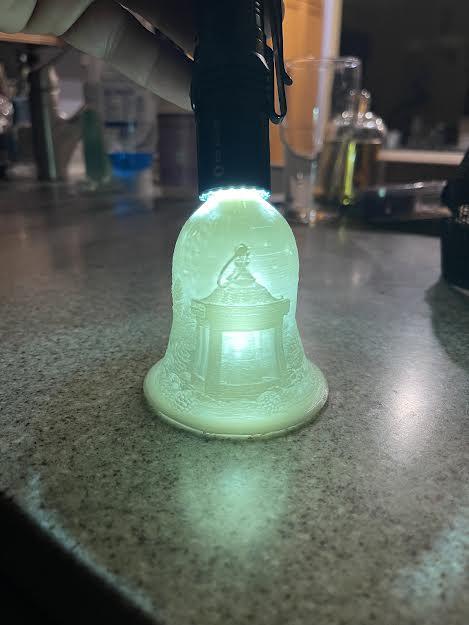 Christmas Lantern Lithophane Bell