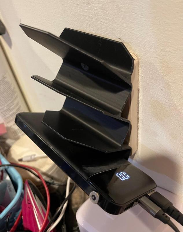 Wall Mounted Minimalist Charge Station (standard USA cover plate hole spacing)