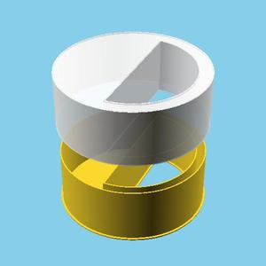 Moon (in circle) phase 6, nestable box (v1)