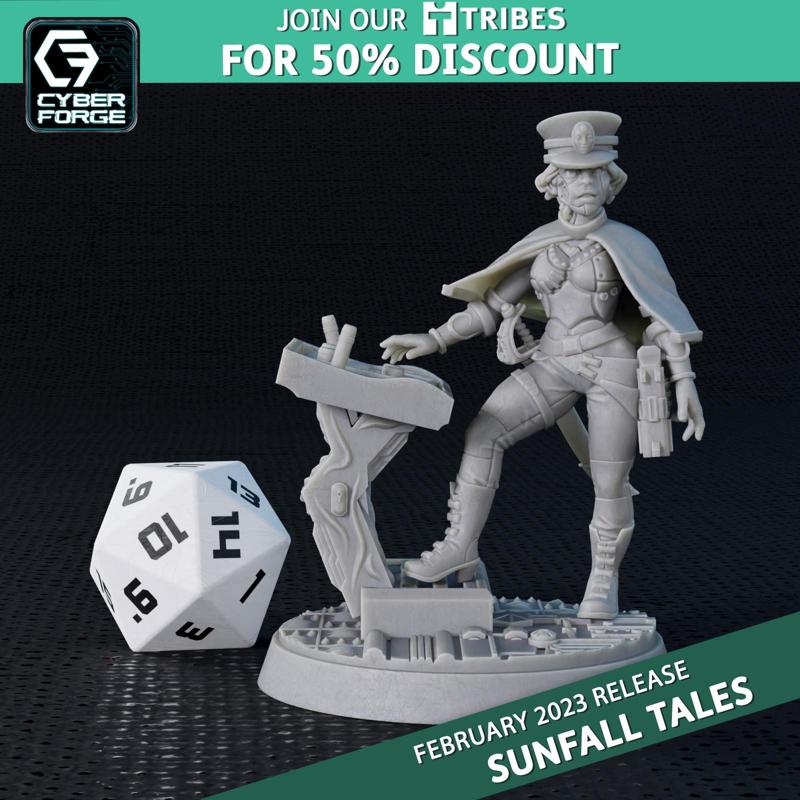 Cyber Forge Sunfall Tales Captain Overseer Maggie