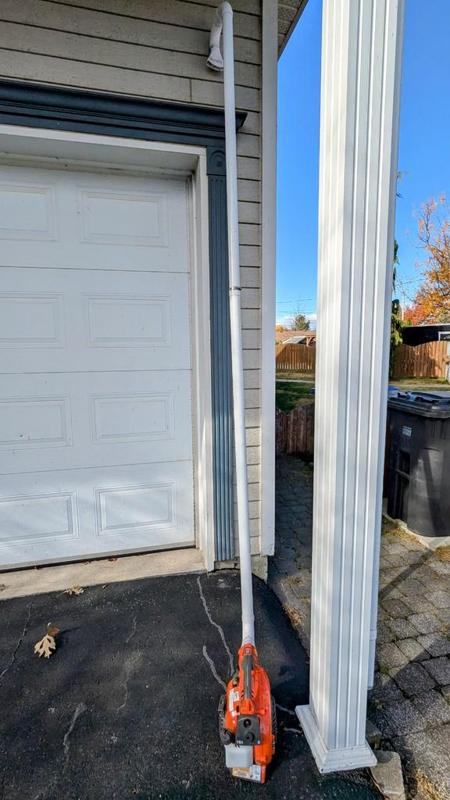 Husqvarna 125B leaf blower gutter cleaning kit