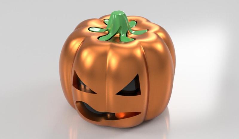 Pumpkin spiral passthrough fidget toy