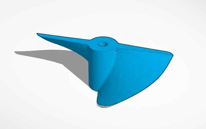 2-blade boat propeller, 2mm shaft