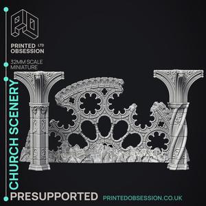 Church Scenery - Scenery - PRESUPPORTED - Heaven Hath No Fury - 32mm scale