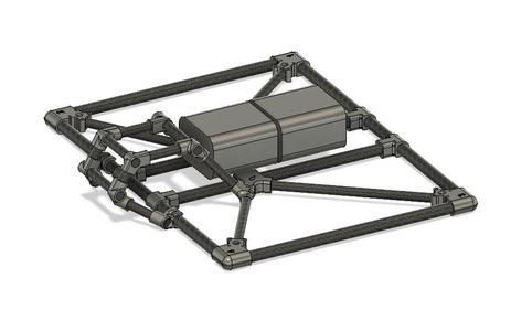 Tubular 7inch Tubular "Boxed Deadcat" frame - O3 version - print at home