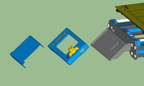 Printable LCD-Cover for MK4S with new Backplate