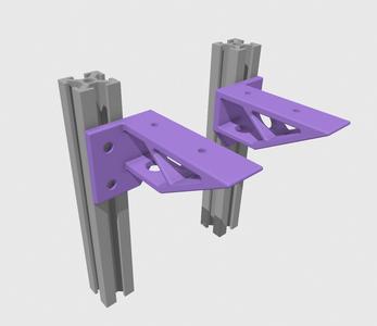 1010 Series Shelf Brackets - 2 Screw, Low Profile Flat offset (NH#0062_pC)