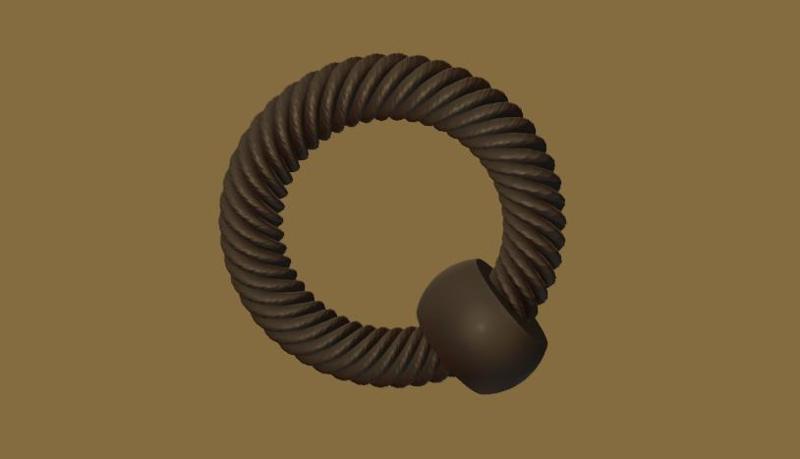 Experimental looped fidget screw