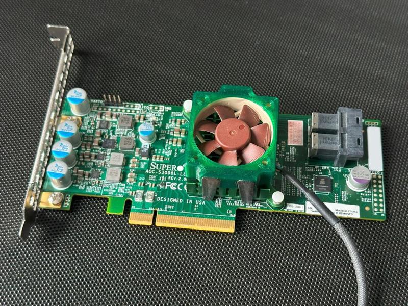 Supermicro S3008L HBA Fan Mount