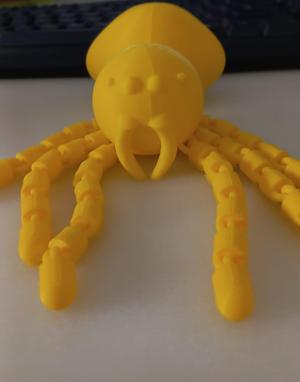 A spider with flexible legs and back