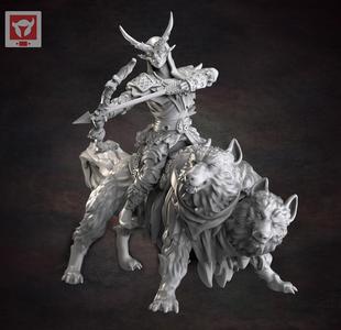 Archer Viking 2 Heaed Warg Rider
