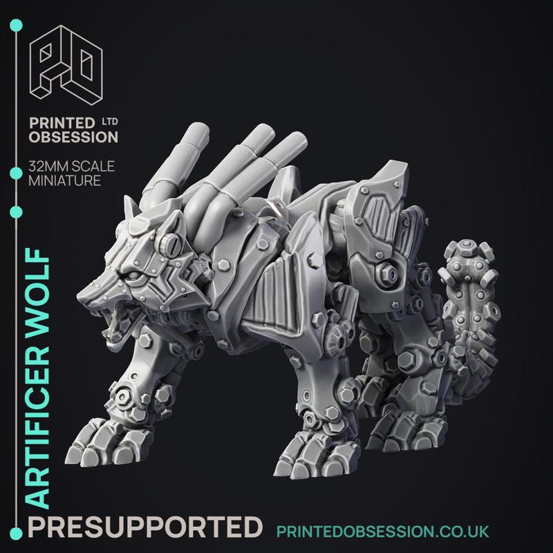 Artificer Wolf - 2 Models - PRESUPPORTED - 32mm scale