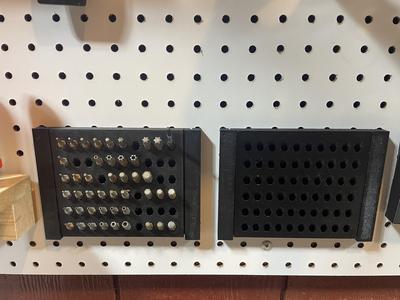 1/4" hex bit holder with peg board mounts