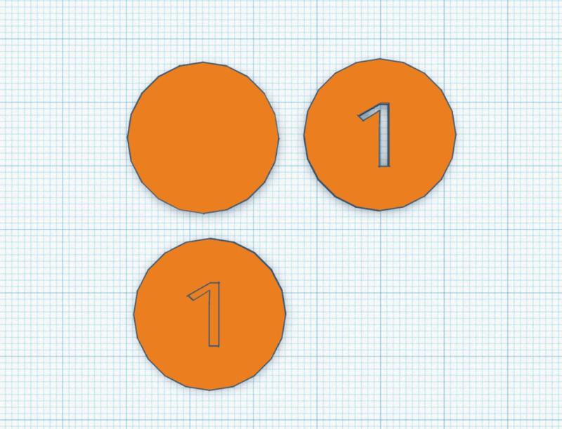 Jeton vierge - Jeton 1 - Jeton 1 troué