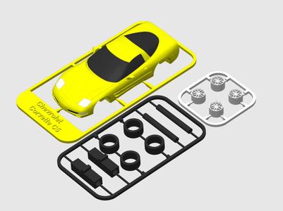 Chevrolet Corvette C5 kitcard (rotating wheels)