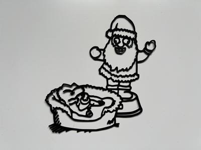 Christmas Simon's Cat Wall Art #3