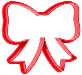 Christmas bow cookie cutter