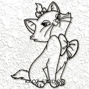 Marie Aristocats wall art kitten wall decor disney decoration fanart