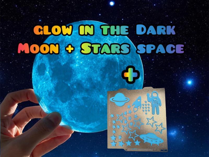 Glow in the Dark - Moon + Night Sky - for Kids