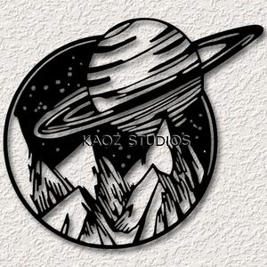 saturn wall art planet wall decor solar system decoration of space