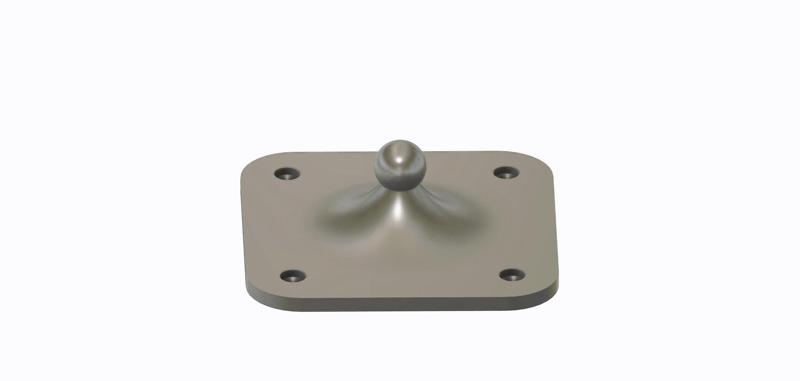 Wall mount for 17mm ball