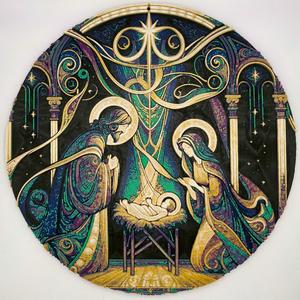 Art Nouveau Nativity Chromaphane - Lithophane Maker