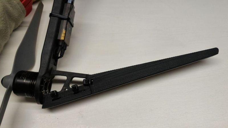 DJI f450 Gamba unybody attacco veloce con fascette