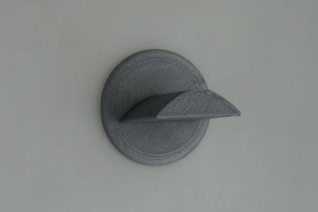 Curved Right-Angle Wall mounted Headphone stand with hidden screws